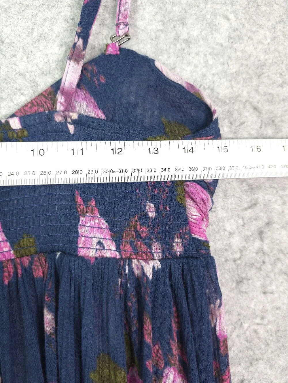 Free People Mirage Flowy Tube Top Tunic Blue Floral